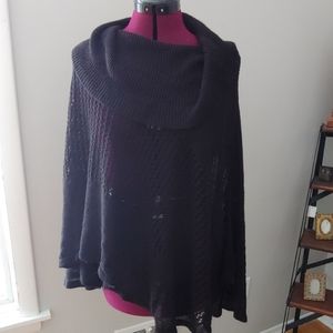 Black sweater cape